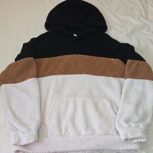 SHEIN Men's Tri-Color Hooded Sweater